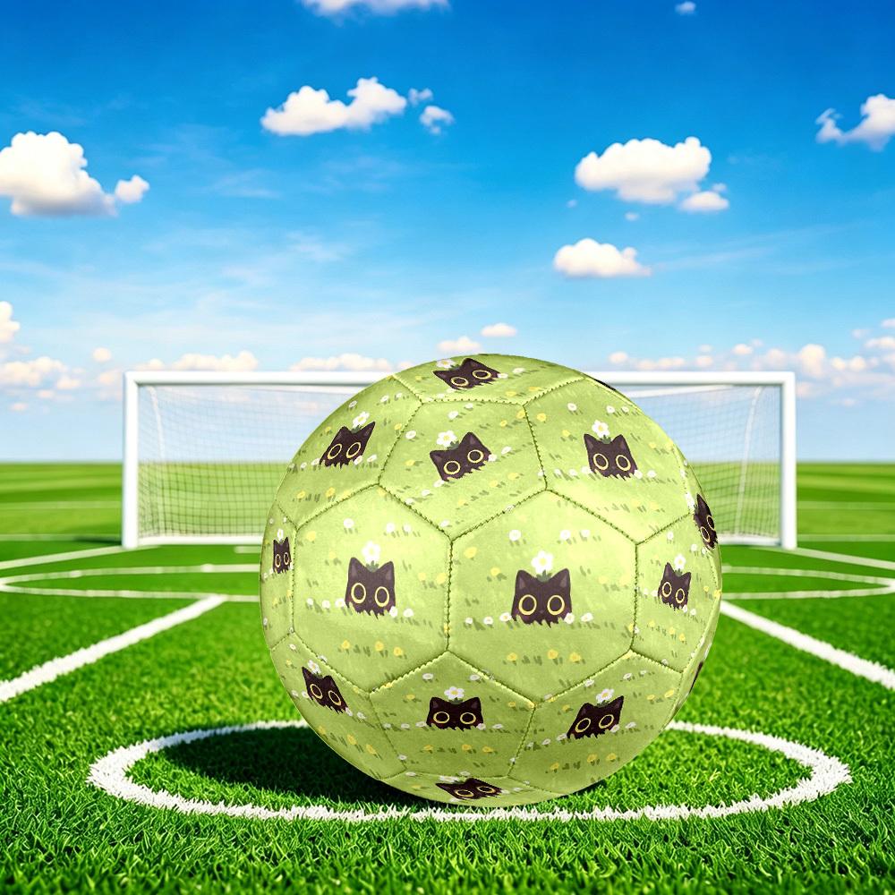 1pc Cat Flowers Size 5 Soccer Ball Professional Match Training Football Indoor &Outdoor Sports Ball Lightweight Durable c65105