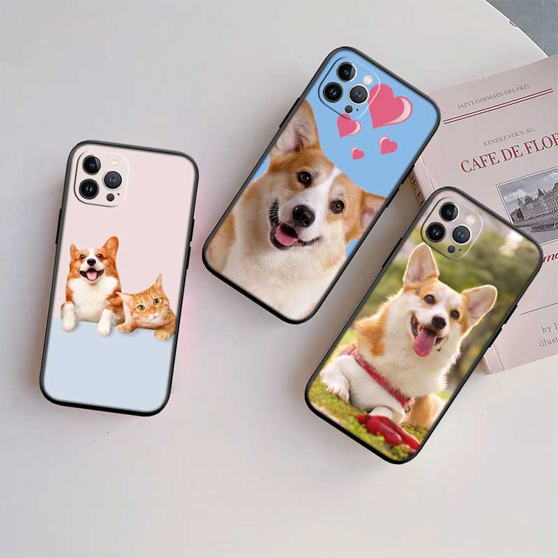 UP23 Cute Corgi dog Phone Case for Samsung Galaxy A11 A12 A13 A15 A52S A53 A55 A56 A70 A71 A72 A73 F06 F16 F56 S10 Plus S10e