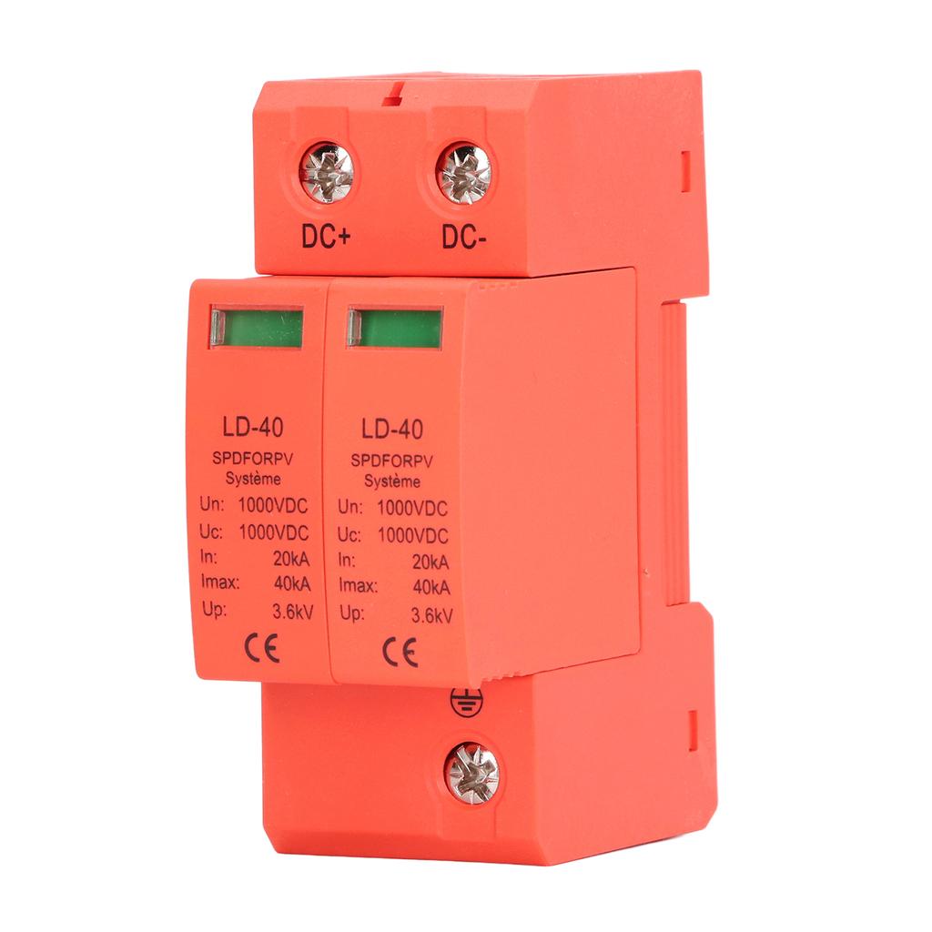 Устройство защиты от перенапряжения 1000 В постоянного тока 20‑40KA 2P ПК Фотоэлектрический разрядник для защиты от фотоэлектрического напряжения