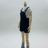 1/6 Scale Bib Overalls and Shortalls Outfit Cosplay Fashion with Calf Socks Costume for 12" Figures