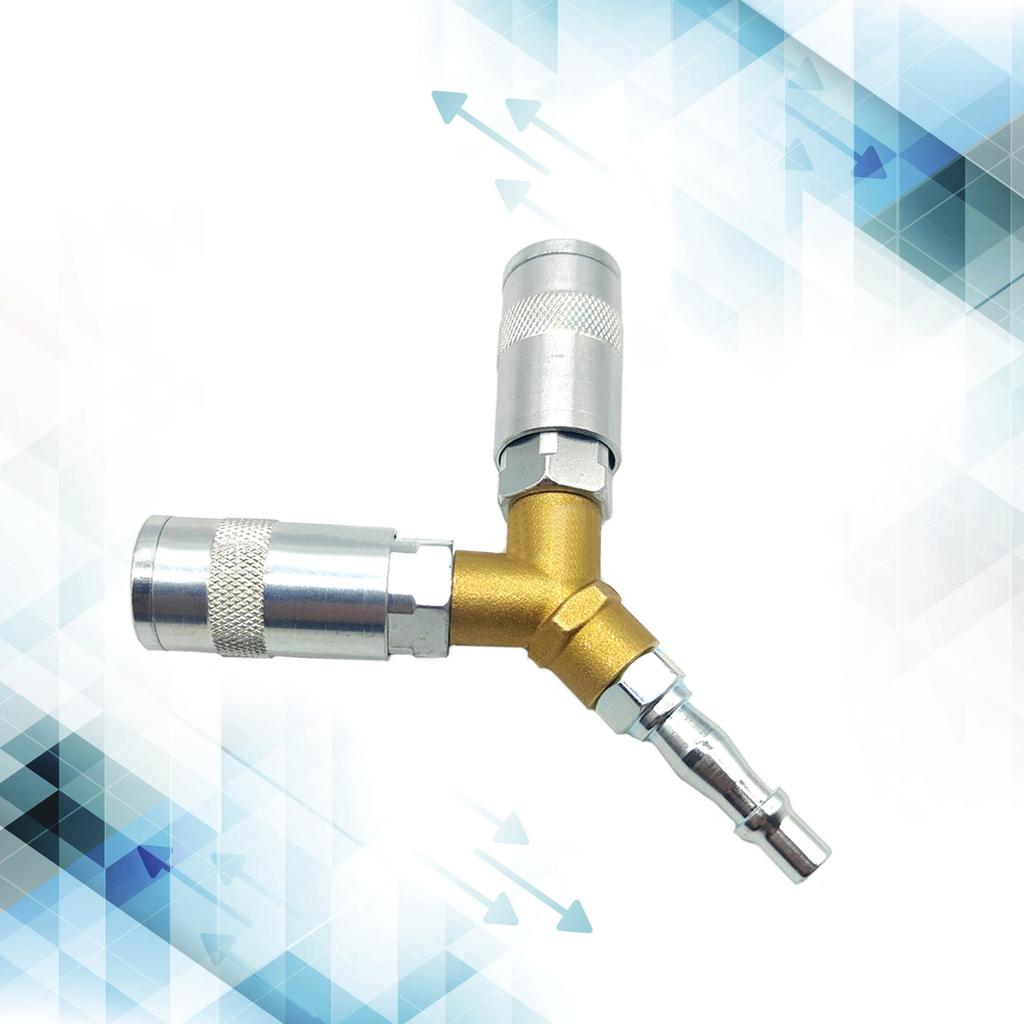 3 Way Air Compressor Fittings Y Connector Splitter Thread Quick Release Coupler for Air Lines Air Tools Compressors