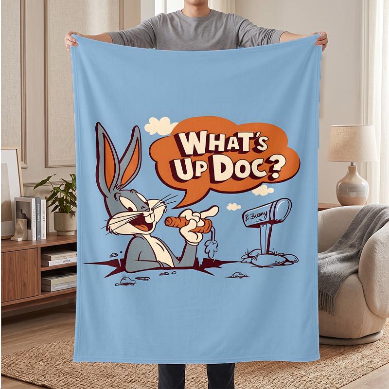 Bugs Bunny Soft Warm Flannel Blankets Comfortable Blanket for Home Decoration Gifting