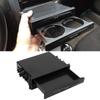 2 In 1 Car Radio Storage Box Multi Purpose ABS Universal 1DIN 2 Layer Black Cup Holder for Collecting Items Car