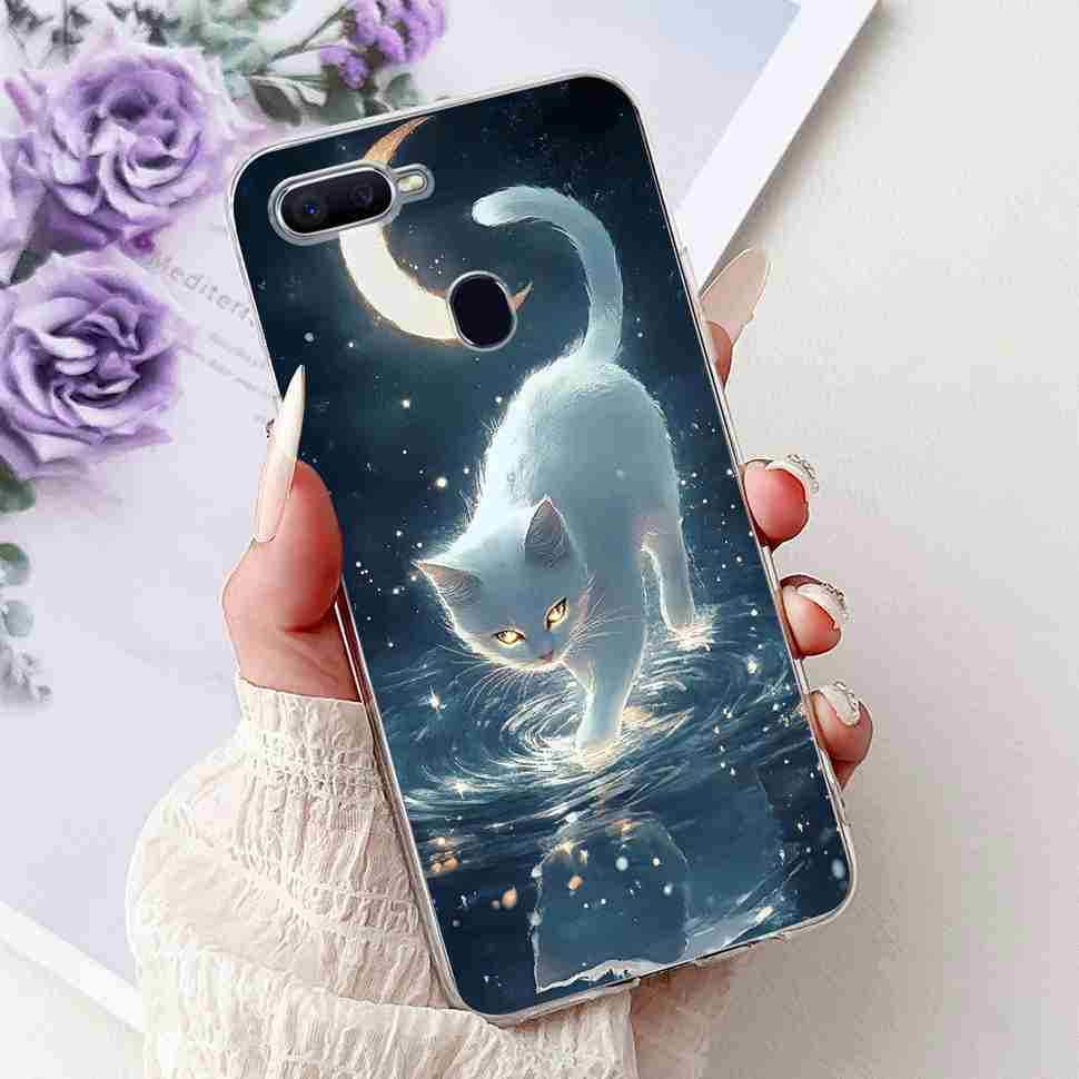 Для Oppo F9 CPH1823 6.3" Чехол Мягкий Силикон ТПУ Задняя Крышка Для Oppo f9 OPPO F9 Pro Модный Цветочный Рисунок Защитные Чехлы