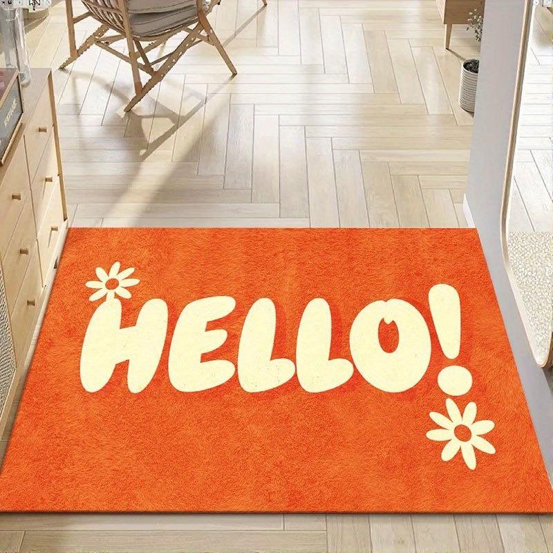 Hello Door Mat Scraping Dust Removal Outdoor Door Mat Entry Porch Floor Mat Non-slip Foot Mat Welcome Mat Living Room Decoration
