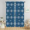 Blackout Curtains for Living Room Cartoon Snowflake Window Curtain for Room 2 Panel Halloween Decoration Partition Shades Camera