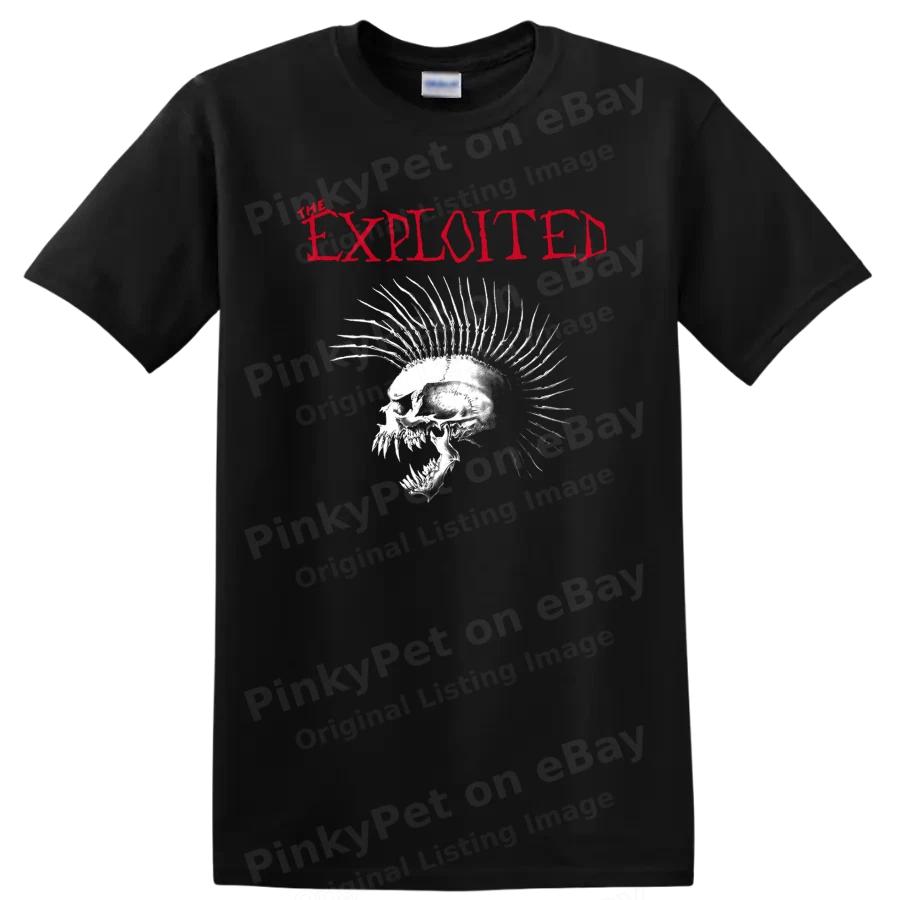 The Exploited Punk Skull T Shirt Red White Graphic Tee
