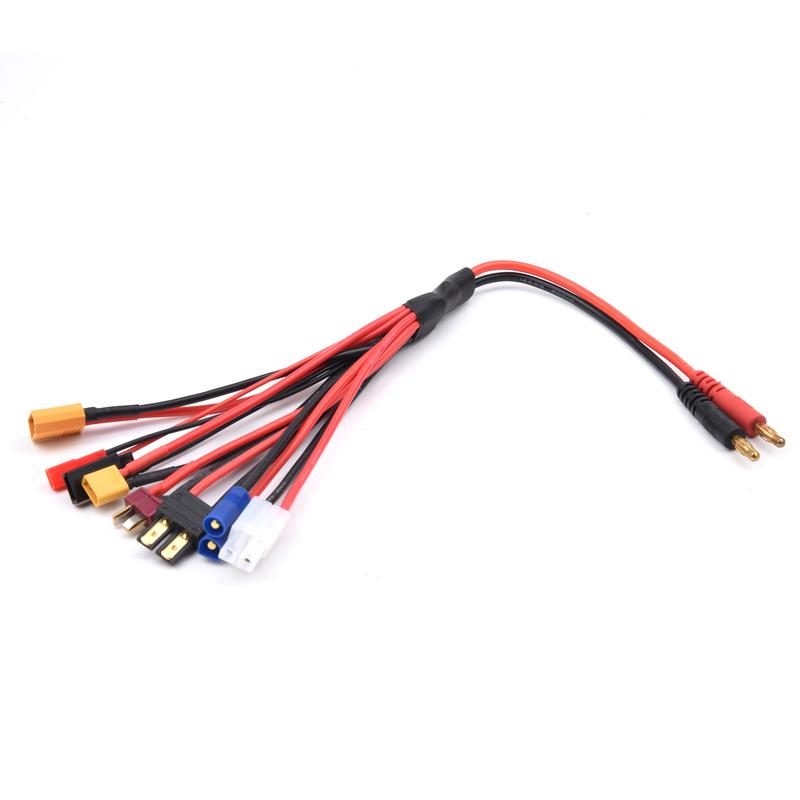 Multifunction Balance Charging 8IN1 Soft Silicone Charging Wire XT60 Connector to XT60 XT30 T Plug JST EC3 Wire Cable for RC