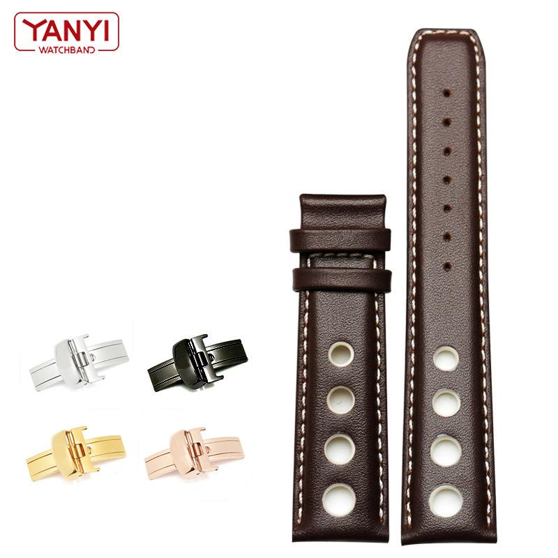 Genuine Leather Bracelet For Tissot Sports Racing Series PRS516 T91 1853 Top Layer Cowhide Watch Band 20mm for Chopin Watchband