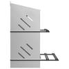 4 Compartment Chicken Nesting Box Galvanized Silver Metal
