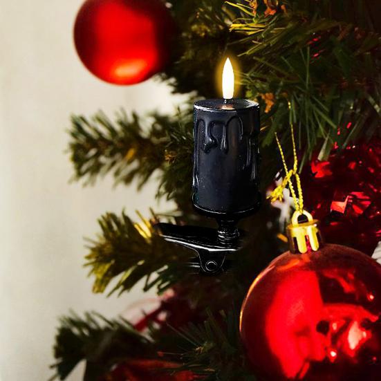 Набор светодиодных свечей-клипс Беспламенные мерцающие свечи Светодиодная лампа-свеча для рождественской елки Электрические искусственные свечи для дома Украшение для рождественской вечеринки