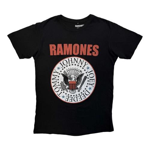 Ramones Unisex Adult Hey Ho Red Block Text T-Shirt