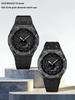 Для часов Casio G-SHOCK Black Knight GA-2100/GA-2110/GA-B2100 Модифицированный Черный Алмазный Корпус Стальной Ремешок Набор Аксессуаров