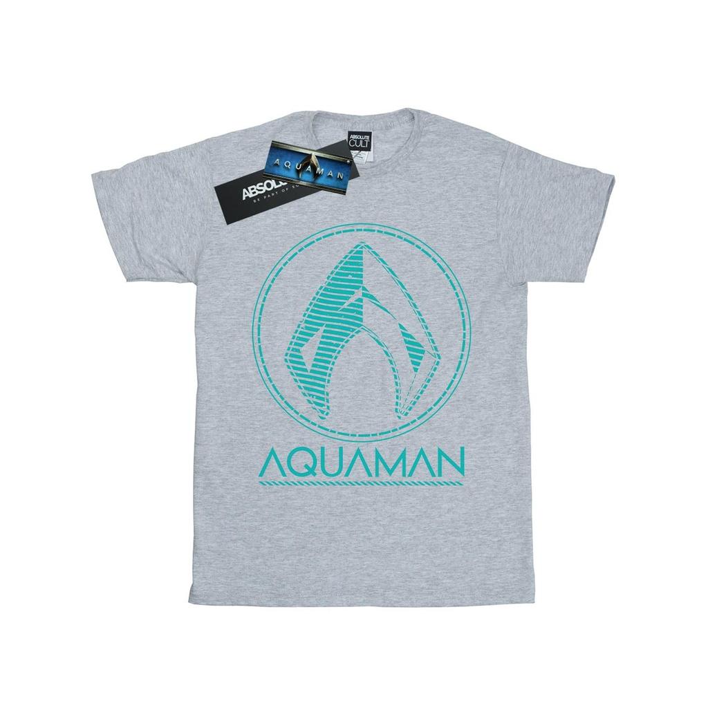 DC Comics Mens Aquaman Aqua Logo T-Shirt