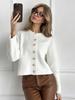Button Down Cardigan for Women 2026 Short Cropped Knit Sweater Coat