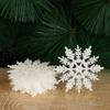 Hanging Pendant Charming Christmas Tree Decor Glitter Snowflake Festival Decoration Party Ornaments