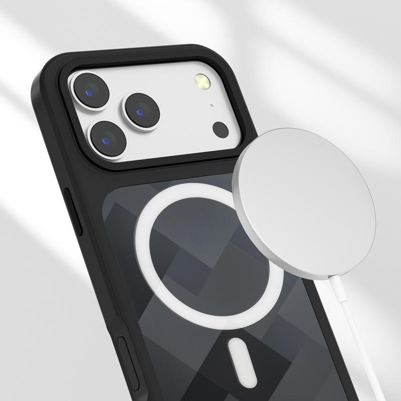 Применимо к iPhone18 Pro сменная задняя крышка чехол для мобильного телефона с кнопкой Ai Apple 17 с алмазным узором магнитный чехол для мобильного телефона