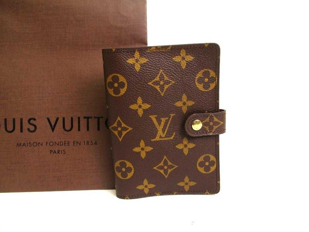 Оригинальный LOUIS VUITTON Монограммный держатель для документов Маленький обложка для органайзера на кольцах #a927 Восстановленный