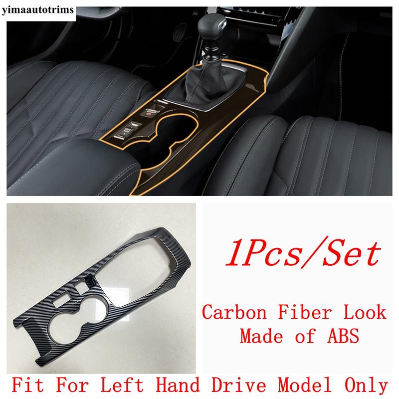 Central Control Gear Shift Water Cup Panel Cover Trim For Peugeot 208 / 2008 - 2025 ABS Carbon Fiber Accessories Interior