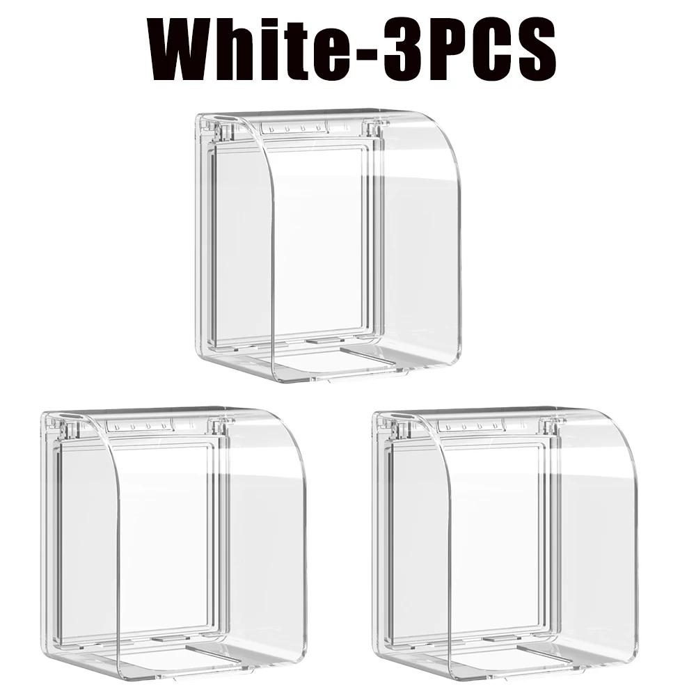 Настенная розетка типа 86 Водонепроницаемый корпус Прозрачная крышка для выключателя Бытовая защита электрической розетки Аксессуары