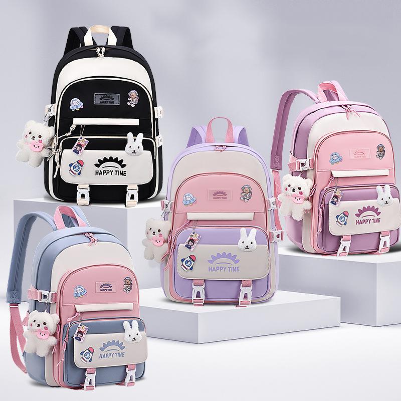 Winter New Primary School Schoolbag Load Reducing Backpack, Large Capacity, Trendy Backpack