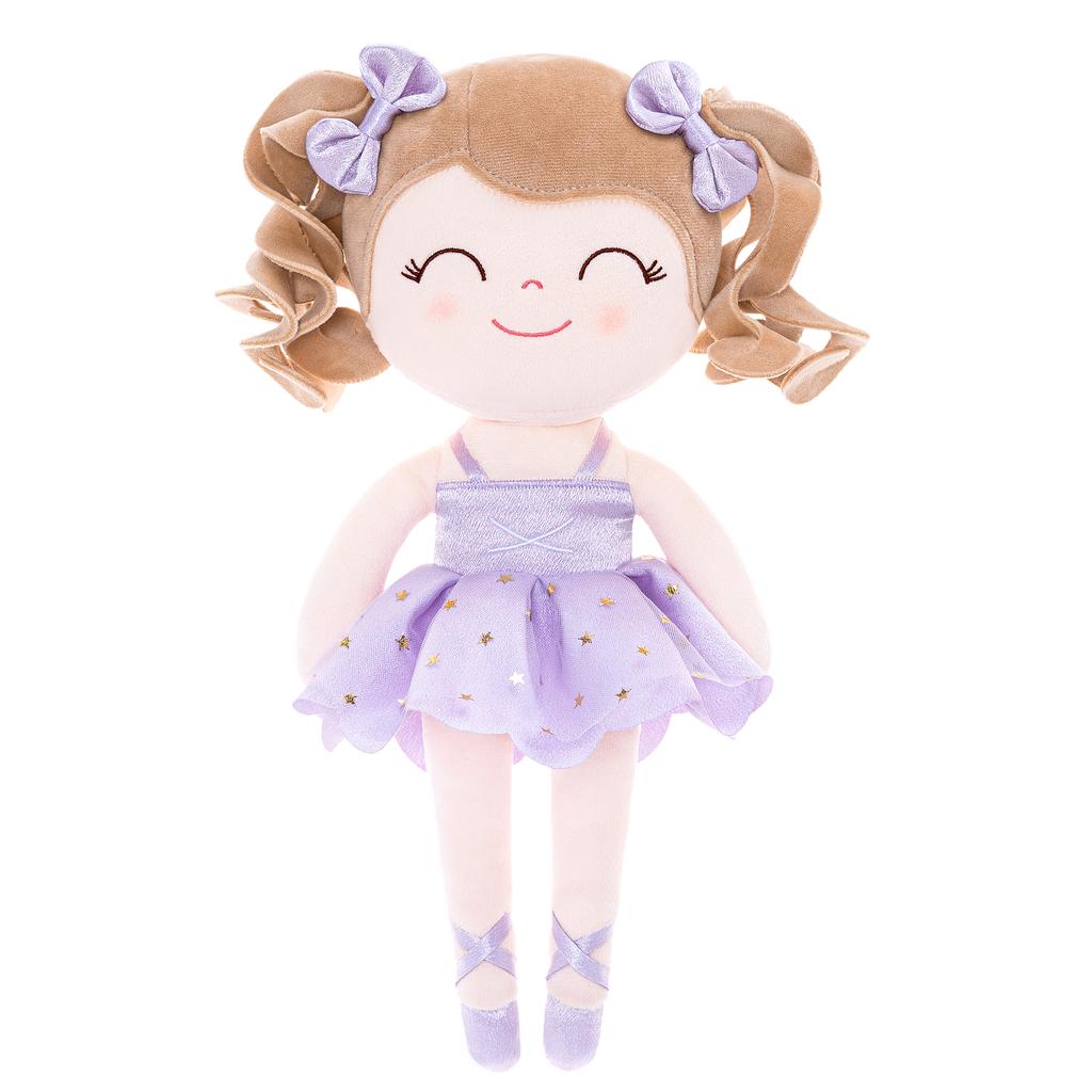 Plush Collection Doll Purple Lace Dress for Christmas Gift Graduation Baby Shower Presents