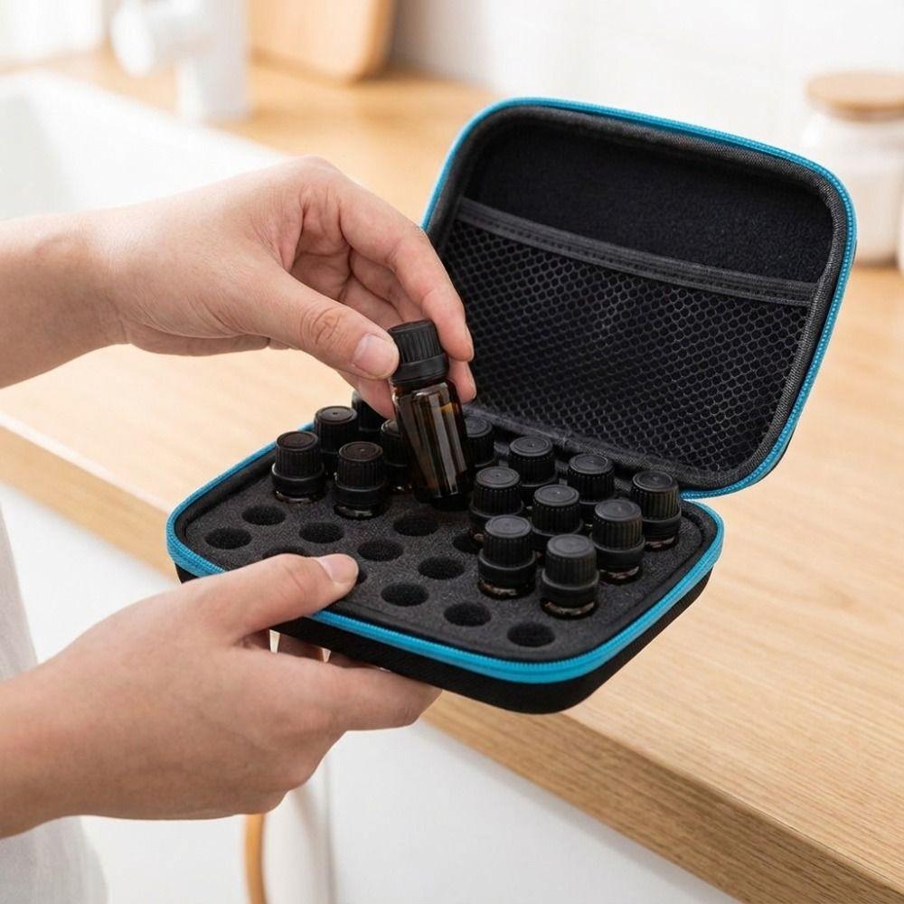 Shockproof Insulin Vial Storage Case 30 Slots 1-3 ML Essential Oils Carrying Box Pill Storage
