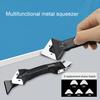 1 Set Caulk Remover Tool Set Ergonomic Design Metal Squeegee Multifunctional 5-in-1 Glue Scraper for Home