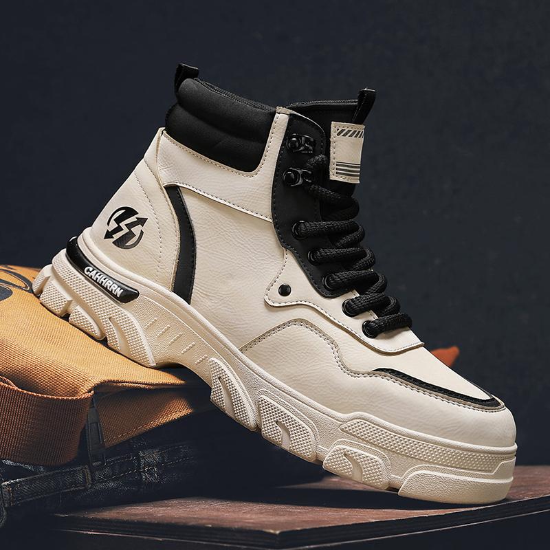 Новые модные осенние и зимние мужские высокие ботинки martin для студентов, трендовые рабочие туфли на мягкой подошве для мальчиков, кроссовки Martin с защитой труда