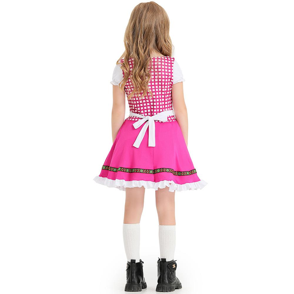 Oktoberfest Bavarian Traditional Festival Girls Beer Costume Children Party Maid Cosplay Dirndl Dress