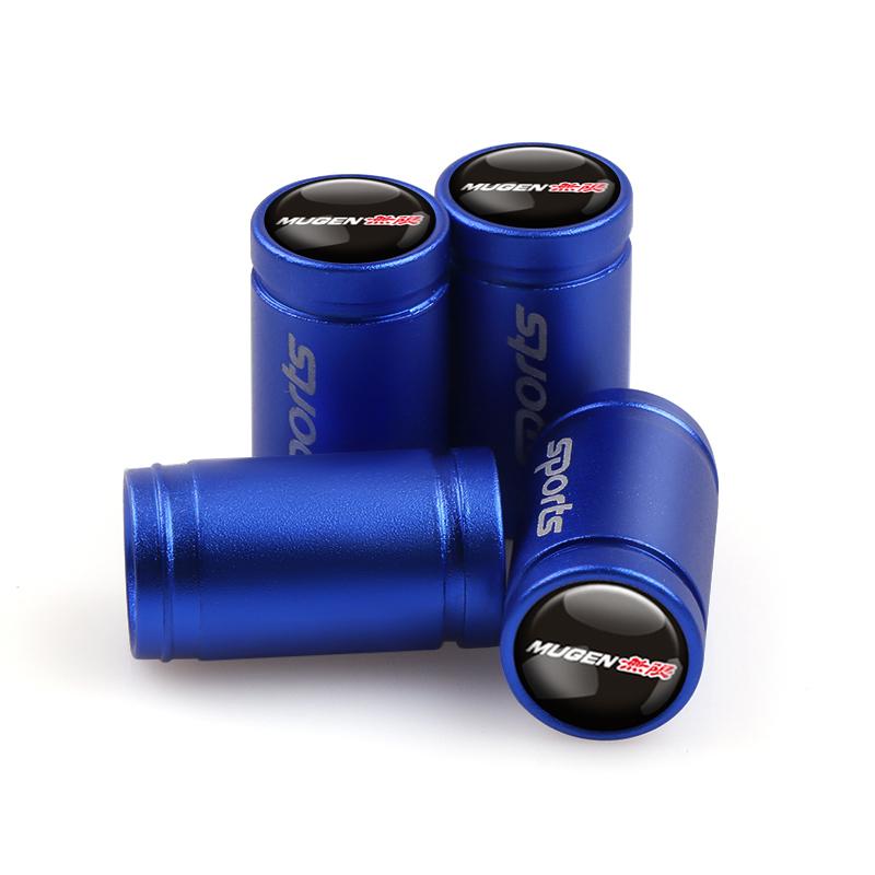 4Pc Aluminum Car Tire Valve Stem Cap Dust Cover Accessories For Honda Civic Fit Accord City Vezel CR-V S660 Odyssey HR-V Insight ajw256