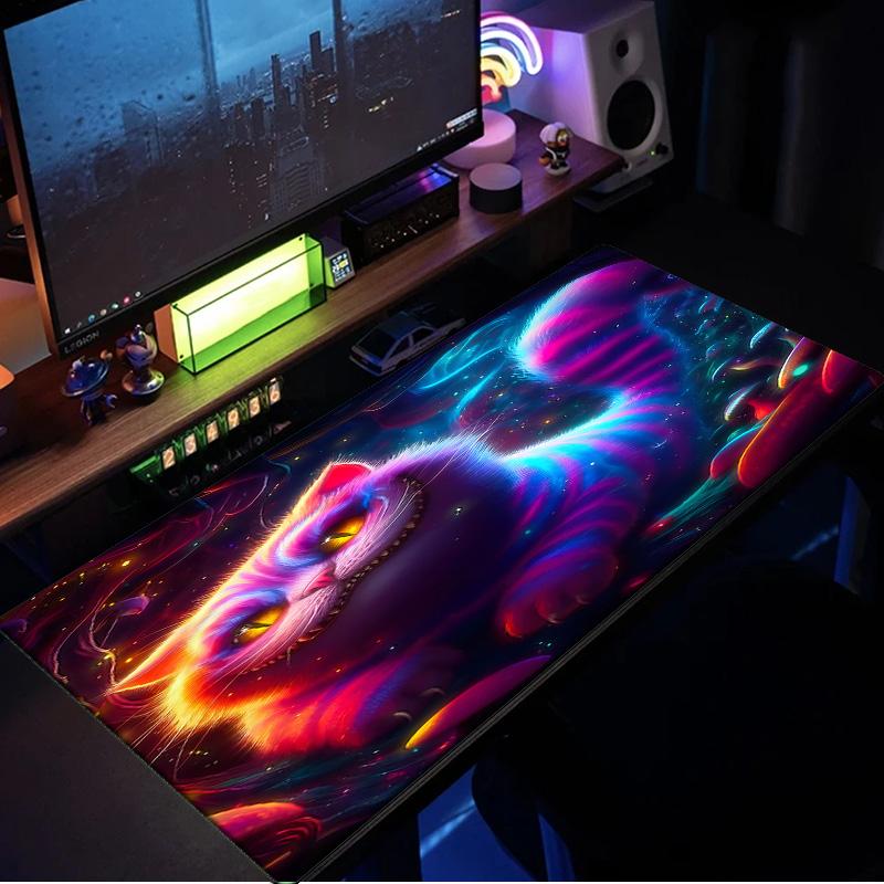 Che-shire Cat Smile Mouse Pad, Rubber Base, Mouse Pad for Gamers and Office Use, Gaming Desk , Easy To Clean Mat Christmas fan gifts