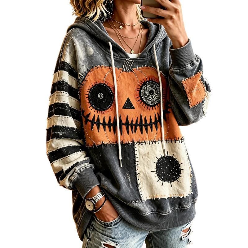 Womens 2026 Hooded Sweatshirt With 3D Digital Print Loose Fit Long Sleeve Casual Streetwear