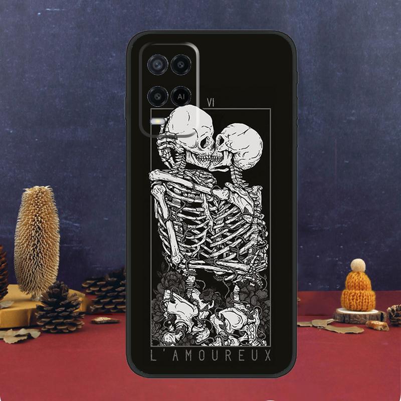 Aesthetics Skeleton Case For OPPO A54 A74 A94 A98 A78 A79 A16 A76 A96 A5 A9 A17 A77 A15 A52 A72 A53 A57S Cover