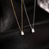 Banyan Tree S925 Silver Zircon Water Drop Necklace - Elegant Clavicle Chain Design for Women