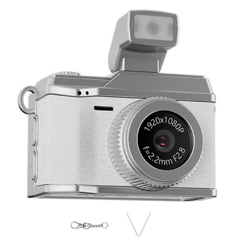 Retro Keychain Camera 0.96 Inch Screen High Definition 1080P With Flash Portable For Students Sports And Life Recording