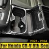 For Honda CR-V CRV 6th Gen 2024 2024 2025 Hybrid ABS Car Front Row Water Cup Holder Frame Trim Central Control Cover Sticker