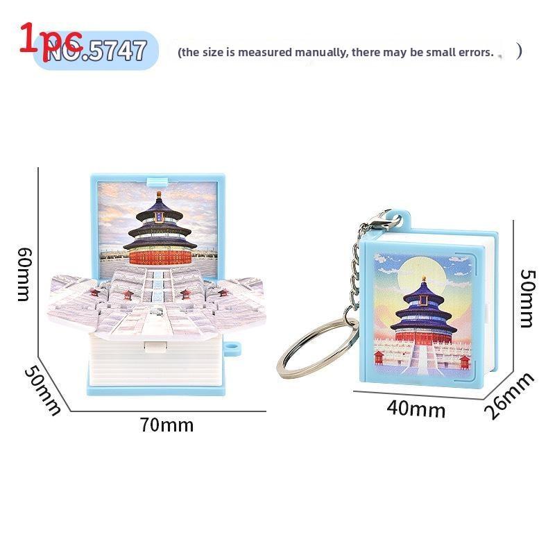Брелок-брелок 3D Pop-Up Puzzle Book с сценой крепости для снятия стресса и в качестве креативного подарка