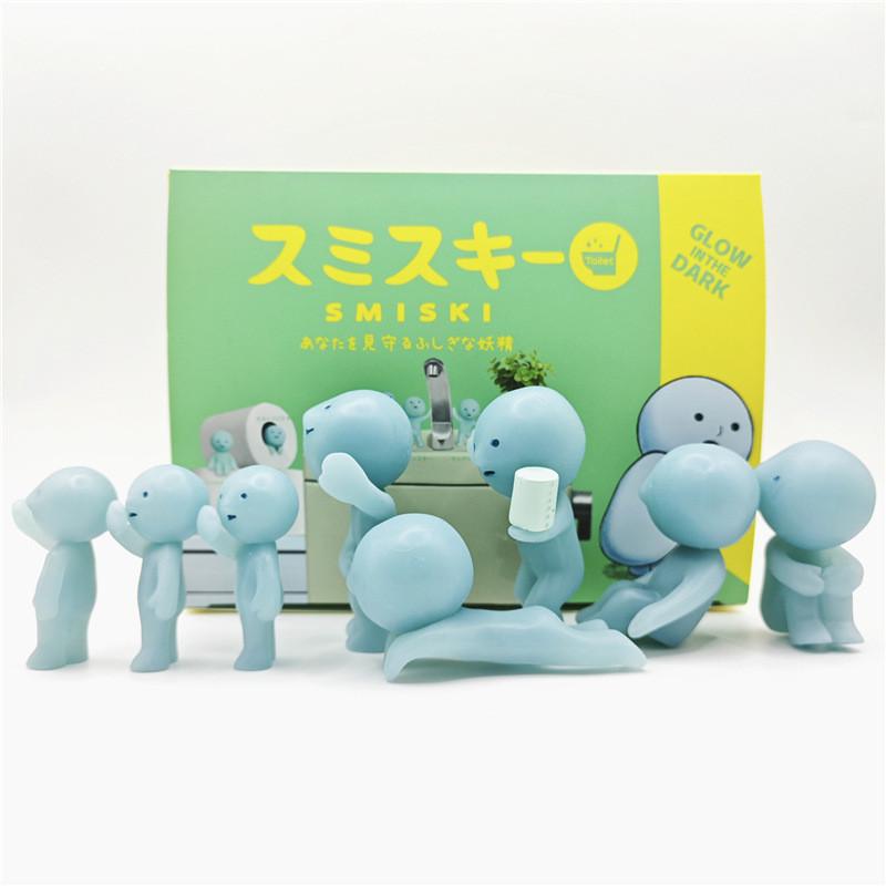 Bathroom Elf Glow In The Dark Pvc Collectible Blind Box Figures Home Decor Car