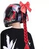 New Helmet Dirty Braids Motorcycle Woman Braids Wig Multicolor For Motorbike Helmets Decoration Punk Ponytail Headwear Universal