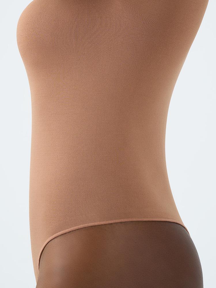 Бесшовный боди для йоги с длинными рукавами и V-образным вырезом в области промежности, с высокой эластичностью