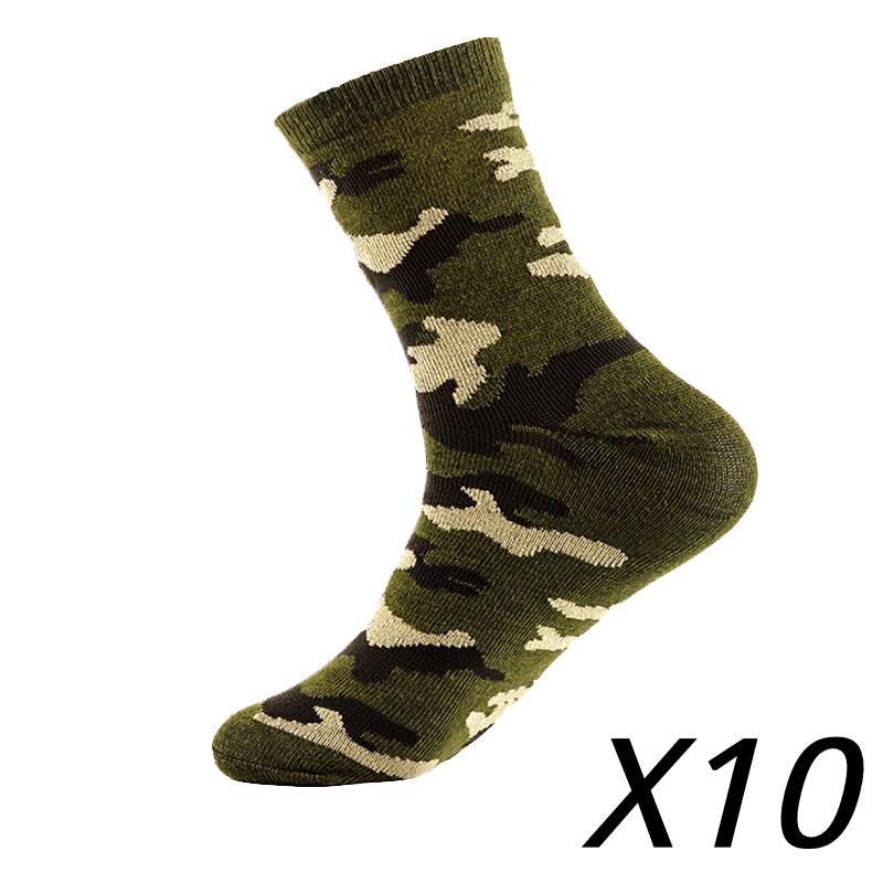 10 пар/лот мужские спортивные носки на открытом воздухе камуфляжные носки для дикой природы удобные дышащие повседневные носки для дома и путешествий на открытом воздухе