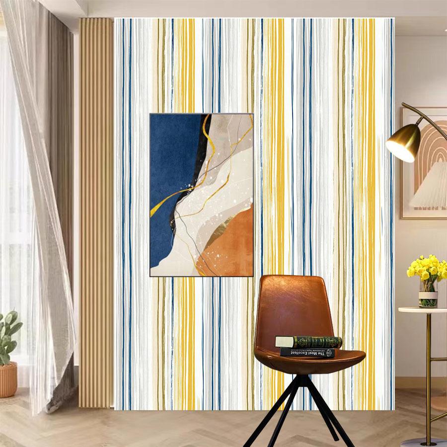 Обои с желтой полосой, самоклеящаяся контактная бумага, съемные водонепроницаемые обои для ремонта мебели