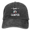 Pure Color Dad Hats Happy Camper Women's Hat Sun Visor Baseball Caps Camper Camping Peaked Cap