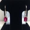 925 Sterling Silver Handmade Certified Ruby Stone Hanging Earrings For Beloved