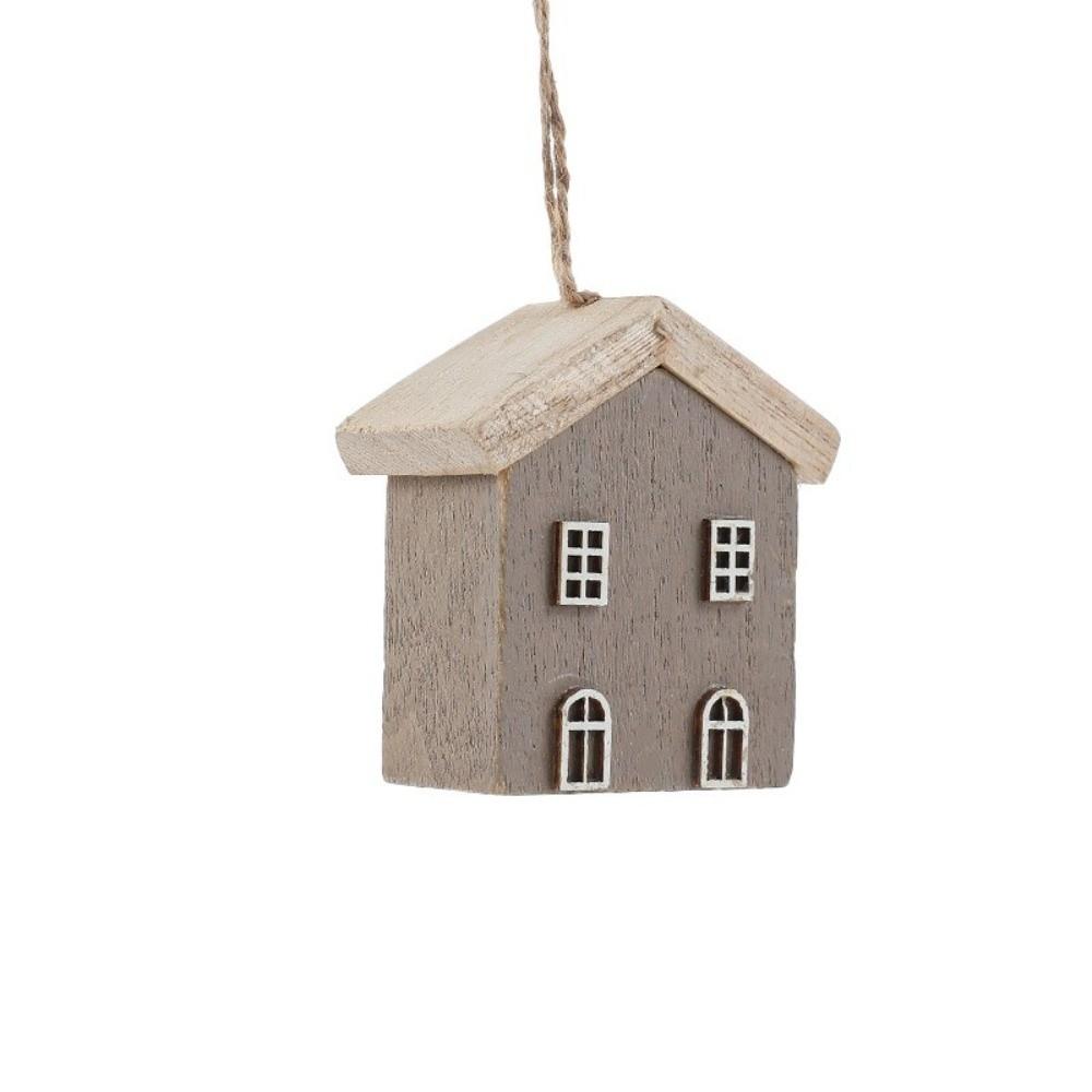 Сделай сам Рождественский домик Подвеска Деревенская подвеска Бревенчатый домик Украшение Праздничное украшение