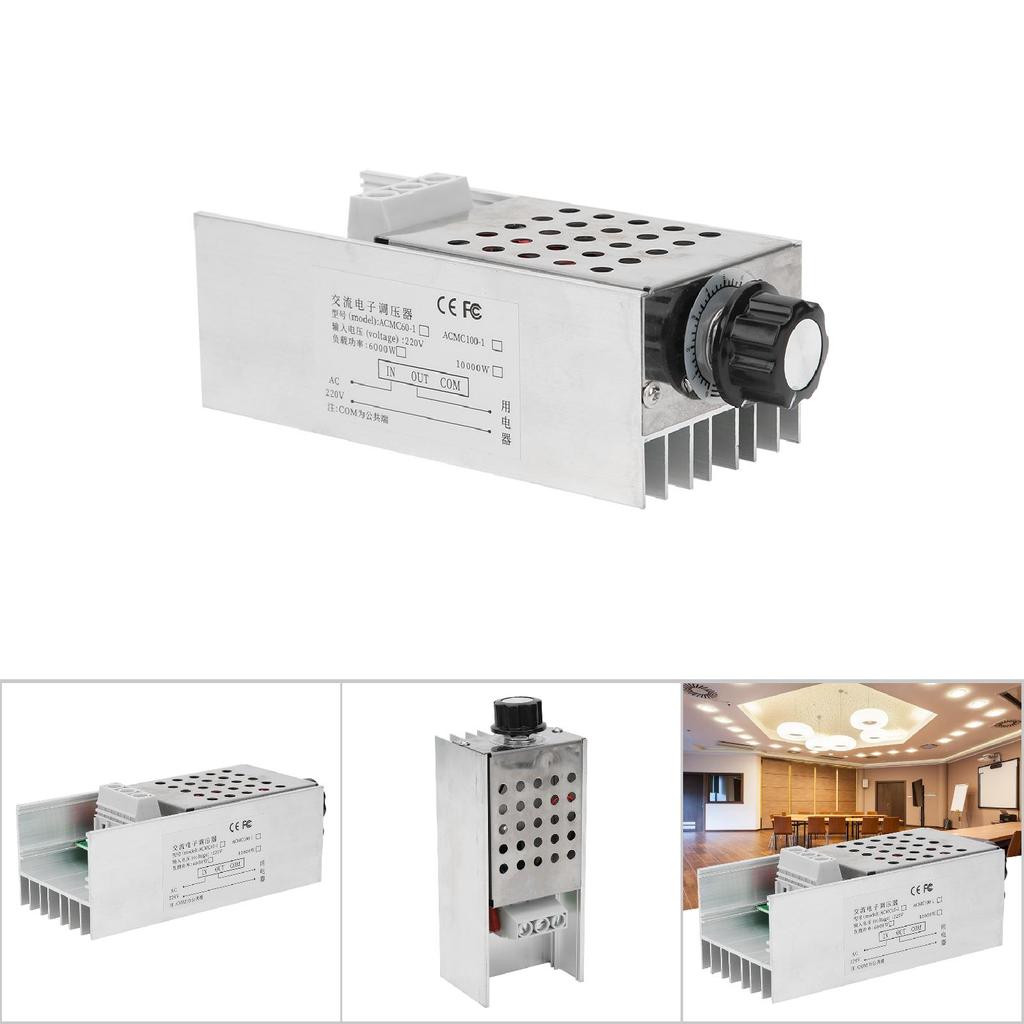 10000 Вт сверхмощный регулятор напряжения SCR, регулятор скорости, диммер, термостат, переменный ток 220 В