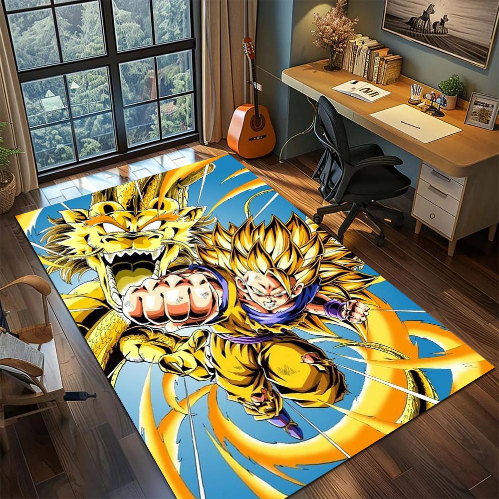 Dragon Ball Printed Floor Mat Rug Carpet Non Slip Washable Large Area Rug for Gamer Room Bedroom Home Decoration -xia17
