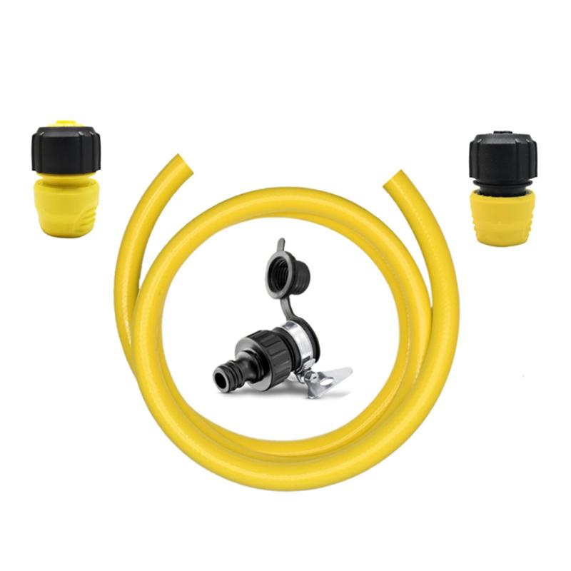 For Karcher Garden Hose Water Stop Joint 5/8 In X 6.5 FT Flexible Kink Resistant Universal Faucet Set