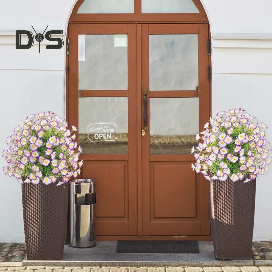 Искусственные цветы ипомеи, искусственный куст ипомеи с колышком для установки в грунт, реалистичная искусственная зелень, кустарники для улицы, для дома, для фермерского дома, для крыльца, для патио